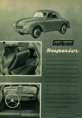 Gutbrod Programm 1950er Jahre