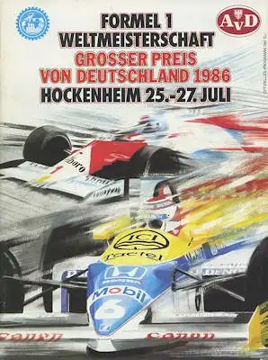 Programm Hockenheimring F 1 25./27.7.1986