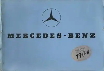 Mercedes-Benz Typ 170 V Prospekt 11.1937