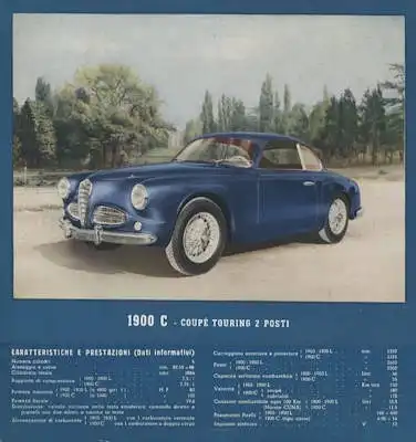 Alfa Romeo 1900 Prospekt 1950er Jahre