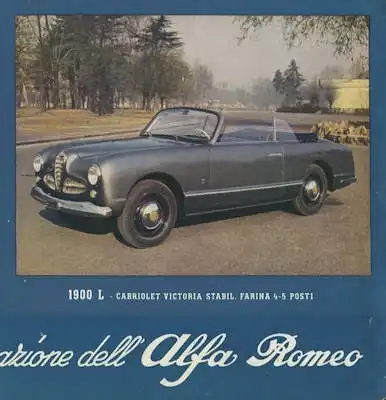 Alfa Romeo 1900 Prospekt 1950er Jahre