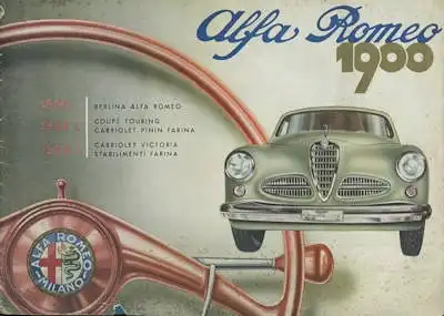 Alfa Romeo 1900 Prospekt 1950er Jahre