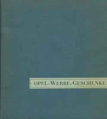 Opel Werbe-Geschenke Katalog ca. 1950