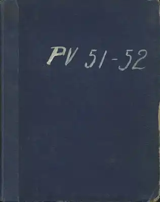 Volvo PV 51 / 52 Ersatzteilliste 1936-1938