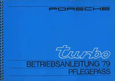 Porsche 911 Turbo Bedienungsanleitung 1979