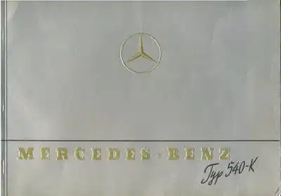 Mercedes-Benz Typ 540 K Prospekt 1939