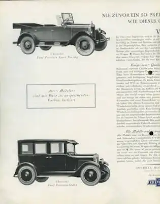 Chevrolet Programm 1926