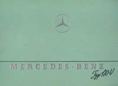 Mercedes-Benz 170 V Prospekt 1947 / 77 Reprint