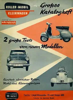Rollerei und Mobil / Roller Mobil Kleinwagen 1958 Heft 10