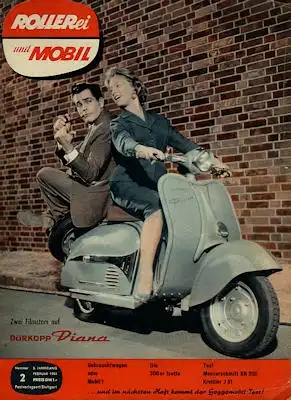 Rollerei und Mobil / Roller Mobil Kleinwagen 1956 Heft 2
