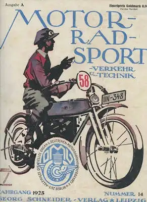 Motorrad Sport Verkehr und Technik 1925 Heft 14