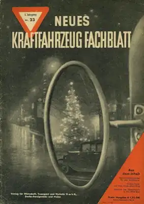 Das Kraftfahrzeug Fachblatt 1949 Heft 23