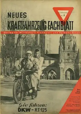 Das Kraftfahrzeug Fachblatt 1950 Heft 7