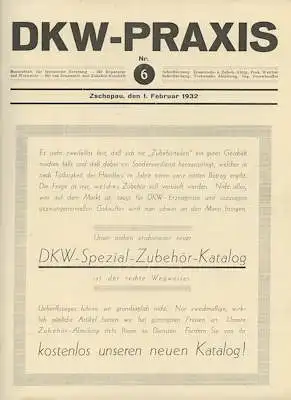 DKW Praxis Nr. 6 Februar 1932