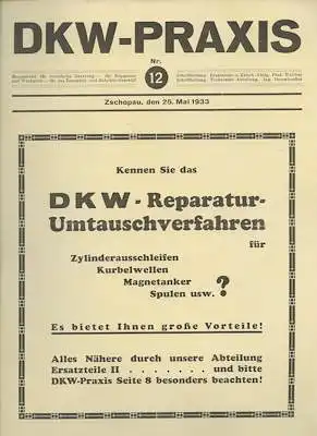 DKW Praxis Nr. 12 Mai 1933