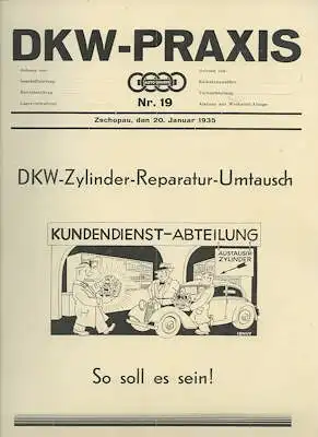 DKW Praxis Nr. 19 Januar 1935