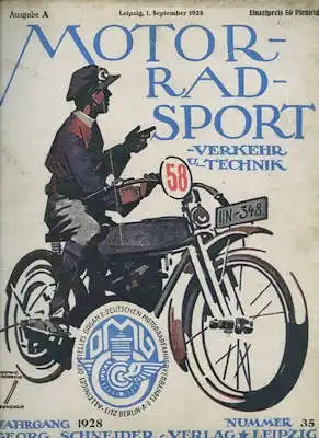 Motorrad Sport Verkehr und Technik 1928 Heft 35