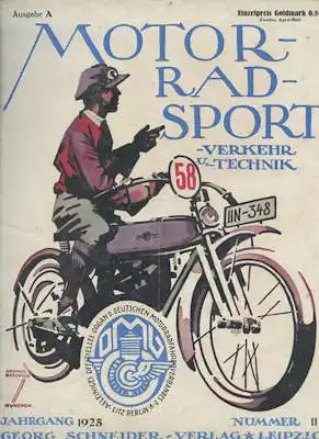 Motorrad Sport Verkehr und Technik 1925 Heft 11