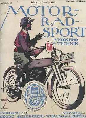Motorrad Sport Verkehr und Technik 1925 Heft 42