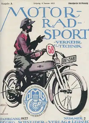 Motorrad Sport Verkehr und Technik 1927 Heft 2
