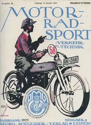 Motorrad Sport Verkehr und Technik 1927 Heft 3