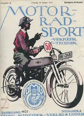 Motorrad Sport Verkehr und Technik 1927 Heft 5