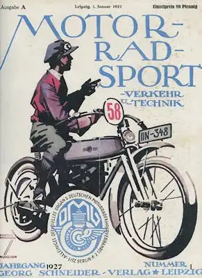 Motorrad Sport Verkehr und Technik 1927 Heft 1