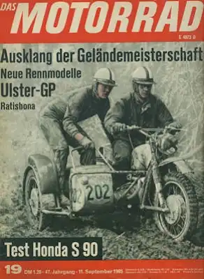 Das Motorrad 1965 Heft 19