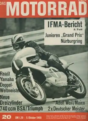 Das Motorrad 1968 Heft 20