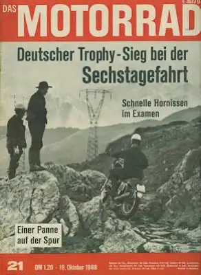 Das Motorrad 1968 Heft 21