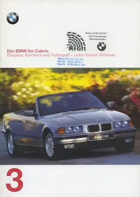 BMW 3er Cabrio Prospekt 1.1997