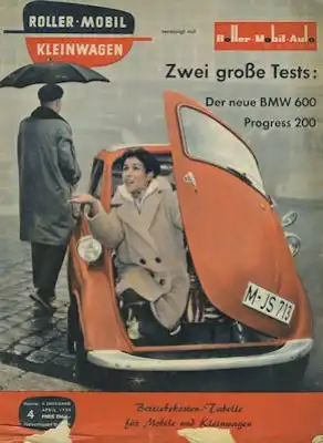 Rollerei und Mobil / Roller Mobil Kleinwagen 1958 Heft 4
