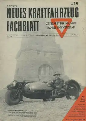 Das Kraftfahrzeug Fachblatt 1949 Heft 19