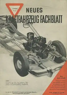 Das Kraftfahrzeug Fachblatt 1949 Heft 21