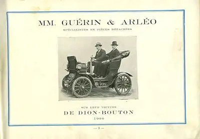 De Dion-Bouton Ersatzteilliste 1900