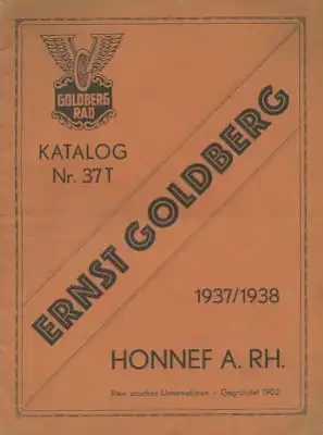 Ernst Goldberg Katalog Fahrradteile 1937/38