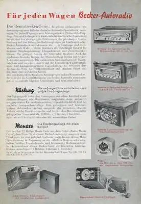 Autoradio Becker Prospekt 4.1952