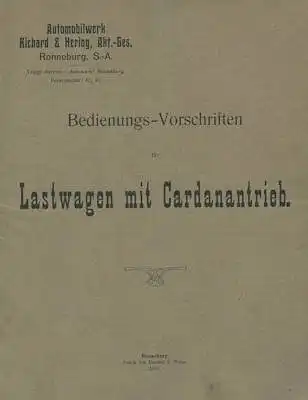 Richard & Hering Lkw Bedienungsanleitung 1916