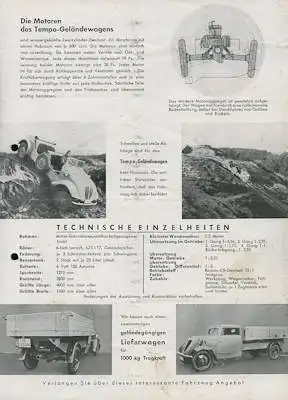 Tempo Gelände-Wagen Prospekt 1936/37