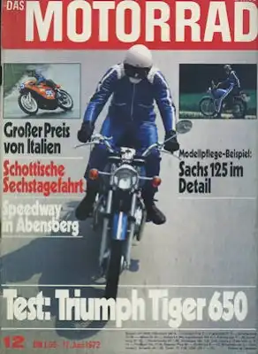 Das Motorrad 1972 Heft 12