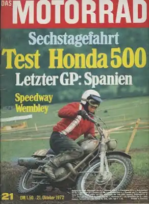 Das Motorrad 1972 Heft 21
