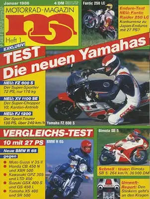MO Motorrad Magazin 1986 Heft 1