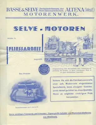 Basse & Selve Motoren Prospekte 1926