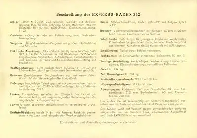 Express Radex 252 Prospekt 1950er Jahre