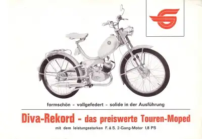 Göricke Moped Diva Rekord 301 Prospekt 11.1960