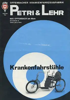 Petri & Lehr Krankenfahrzeuge Prospekt 1964
