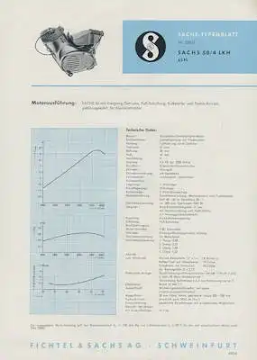 Sachs 50 / 4 LKH Typenblatt 1962