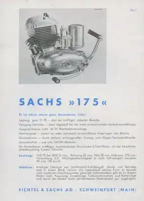 Sachs 175 Prospekt 3.1956