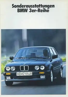 BMW 3er Sonderausstattung Prospekt 1988
