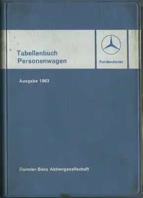 Mercedes-Benz Tabellenbuch 7.1963